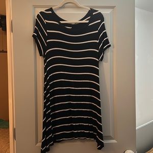 Black and white striped t-shirt dress US S.